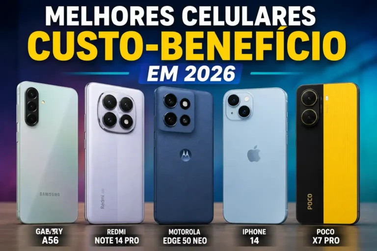 Melhores celulares custo-benefício em 2026: 5 modelos que valem a pena